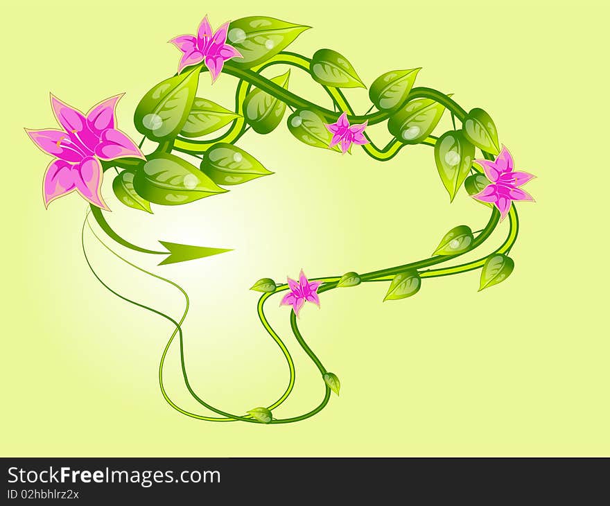 Floral background with text-place. Floral background with text-place