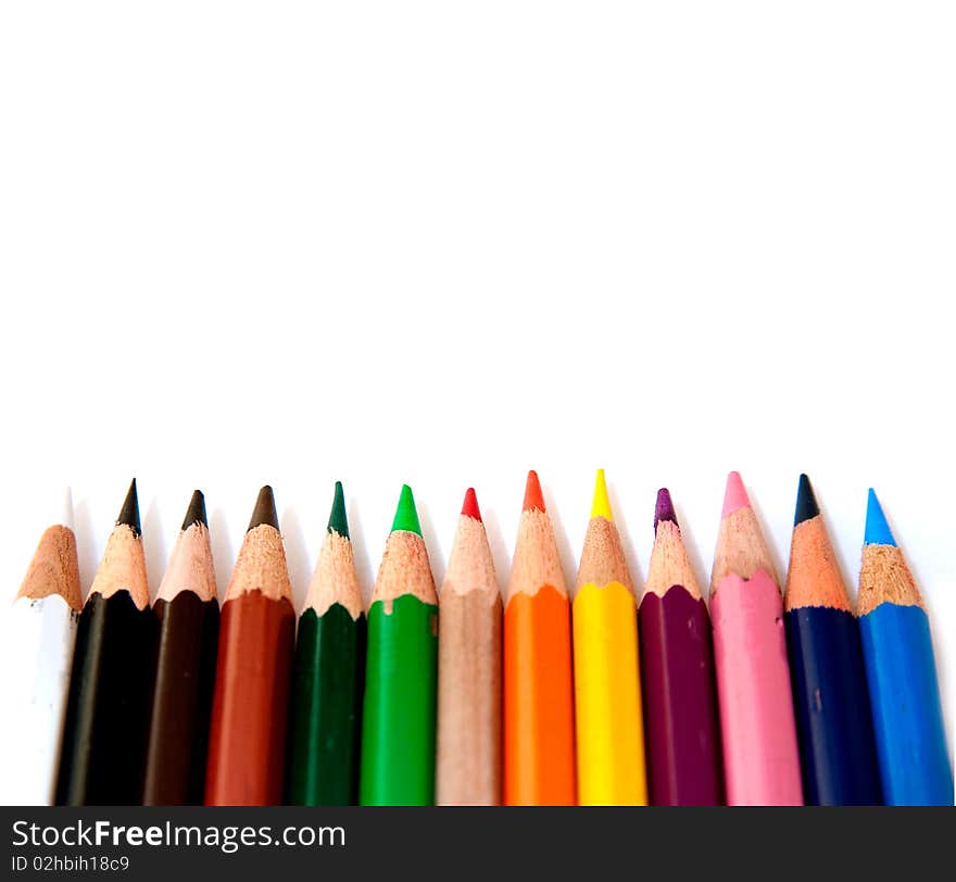 Color Pencils Isolated On White