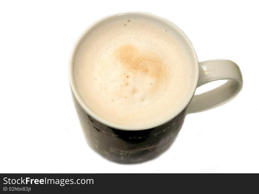 A hot cup of capuccino