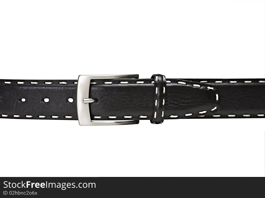 Black belt isolated on a white background.