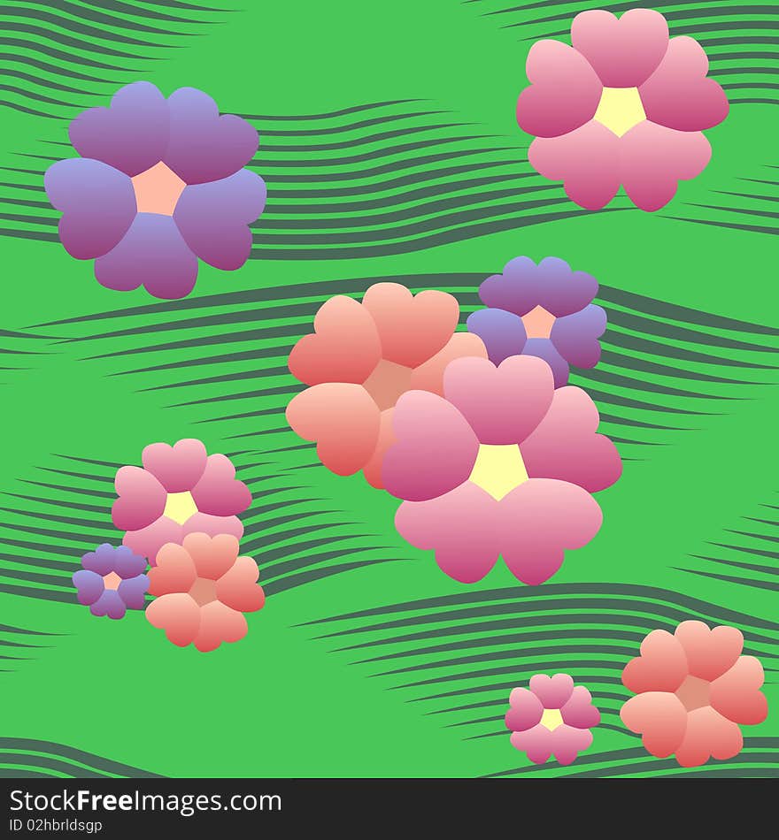 Seamless Pattern With Flowers