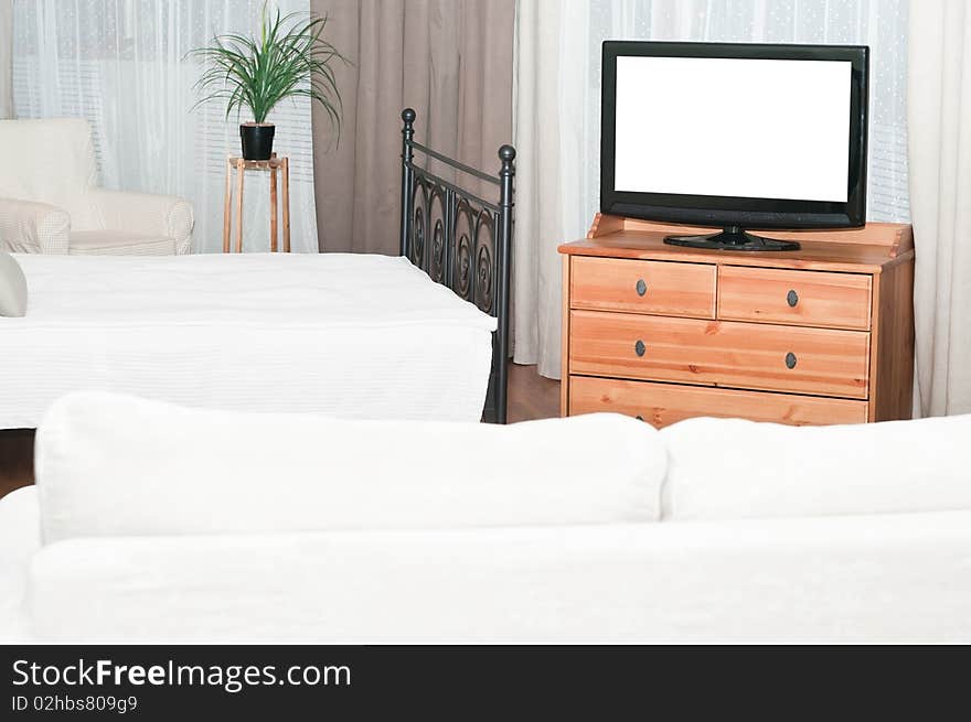 The Big TV Set In Bedroom