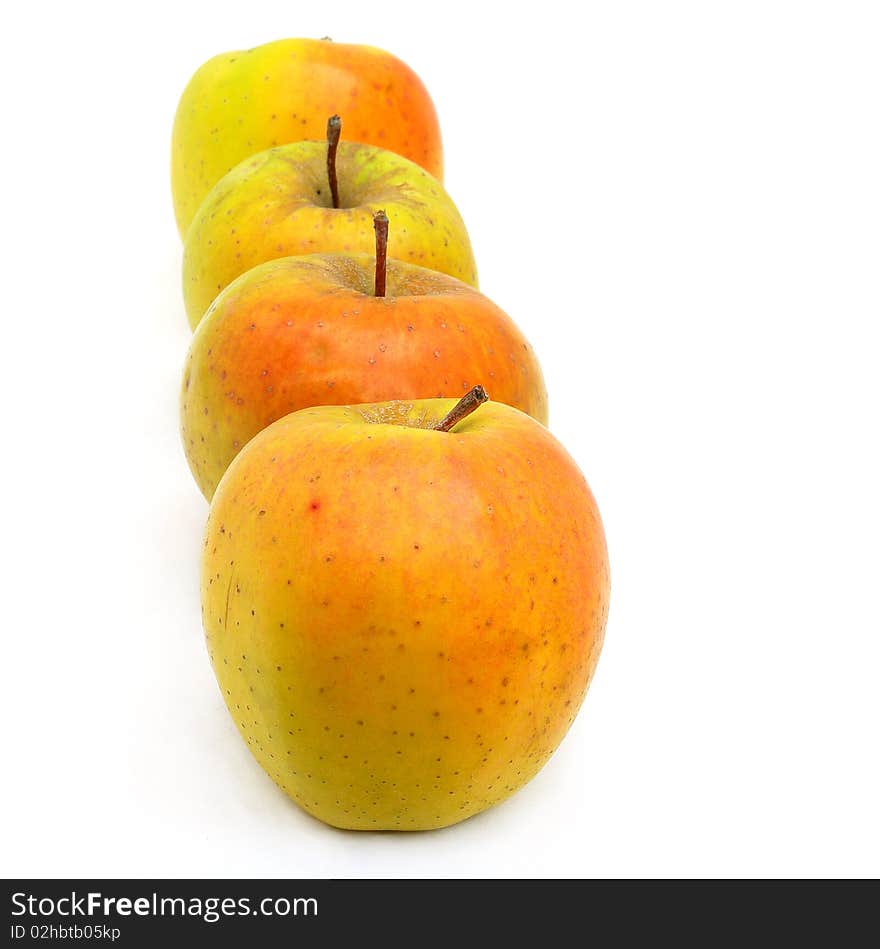 Fresh and delicious fruit apples on a white background. Fresh and delicious fruit apples on a white background