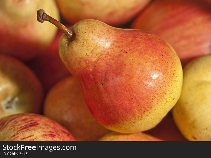 Closeup of a pear