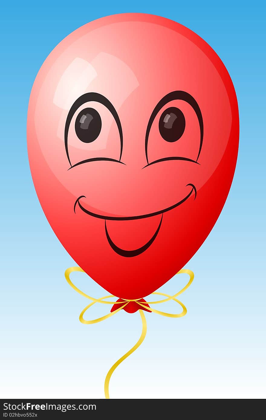 Graphic illustration of Smiling Balloon