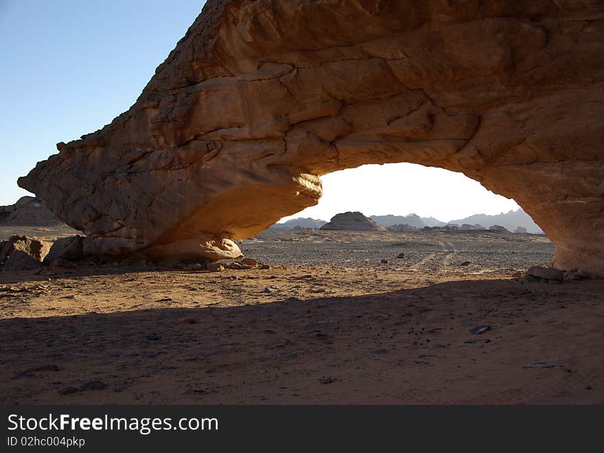 Arch in the desert of Libya, in Africa. Arch in the desert of Libya, in Africa