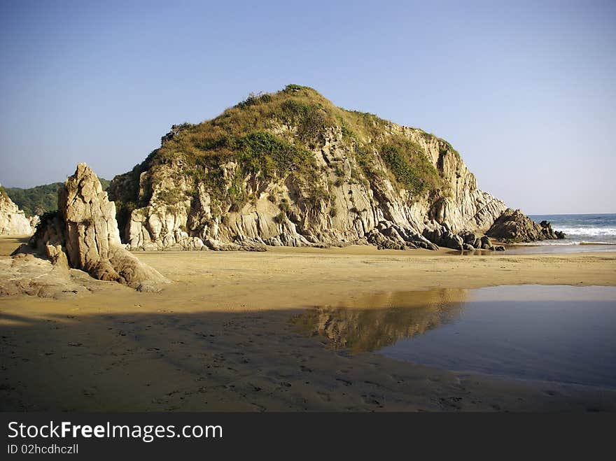 La llorona, a beach located in the state of Michoacan, Mexico, is famous for the sound produced by the friction of the sand below one's feet while walking. They say the sand cries. La llorona, a beach located in the state of Michoacan, Mexico, is famous for the sound produced by the friction of the sand below one's feet while walking. They say the sand cries.