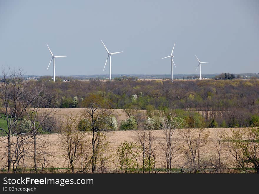 Wind powered turbine generator