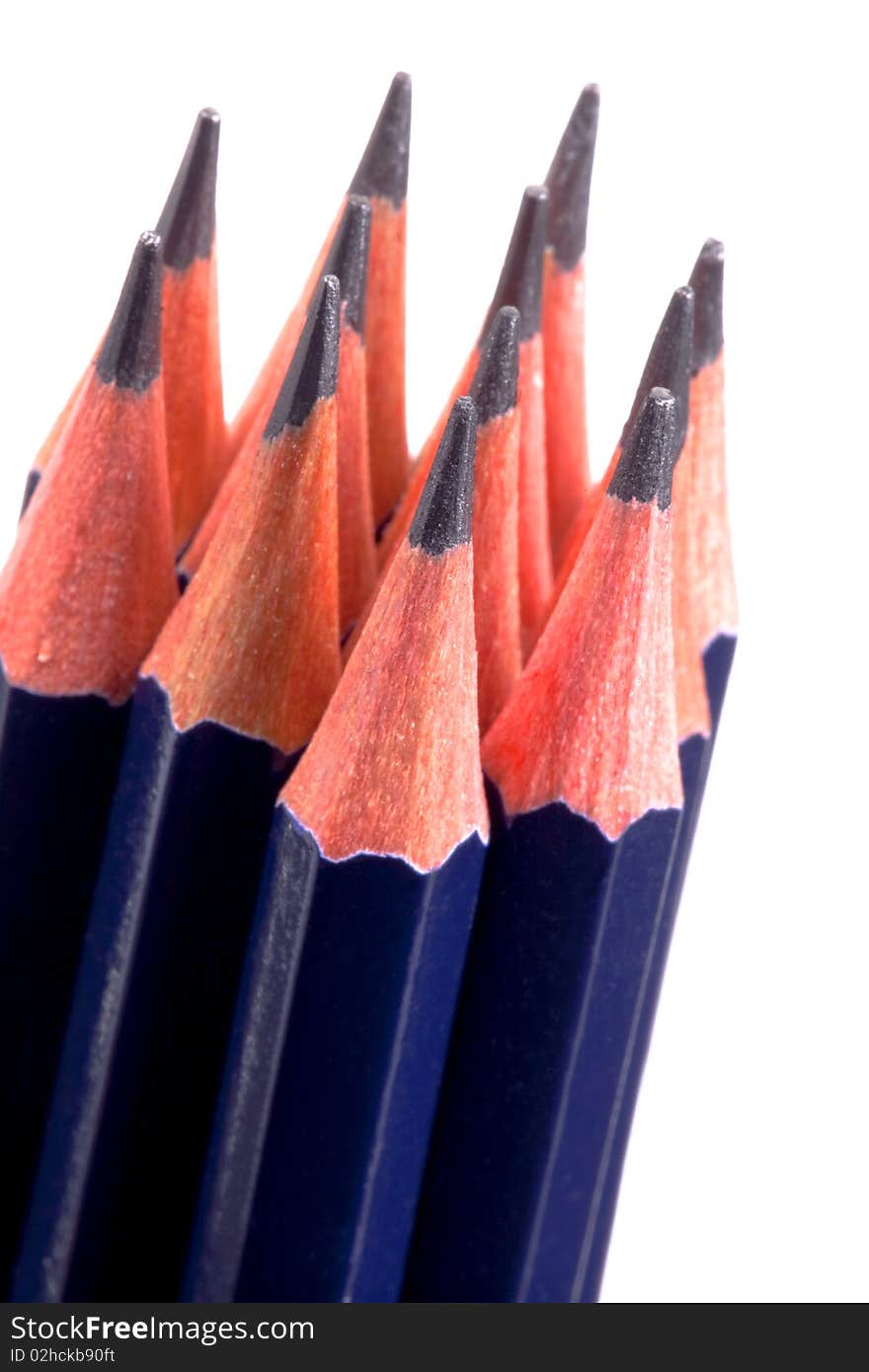 Close up with a stack of pencils