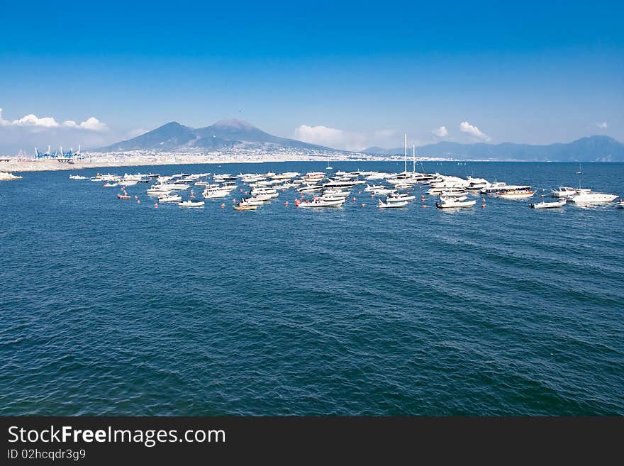 Beautiful lanscape with view on volcano