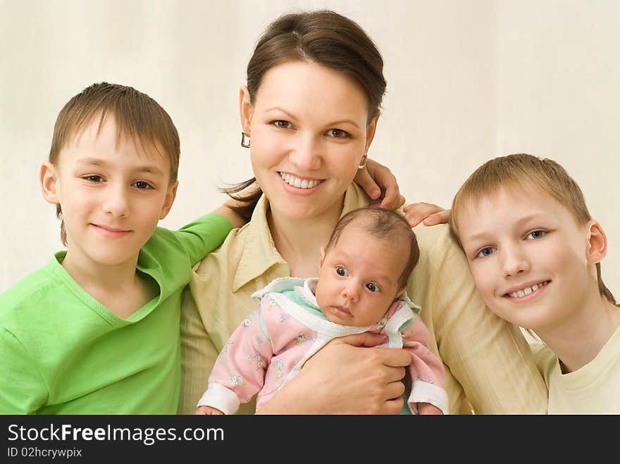 Mother With Three Children