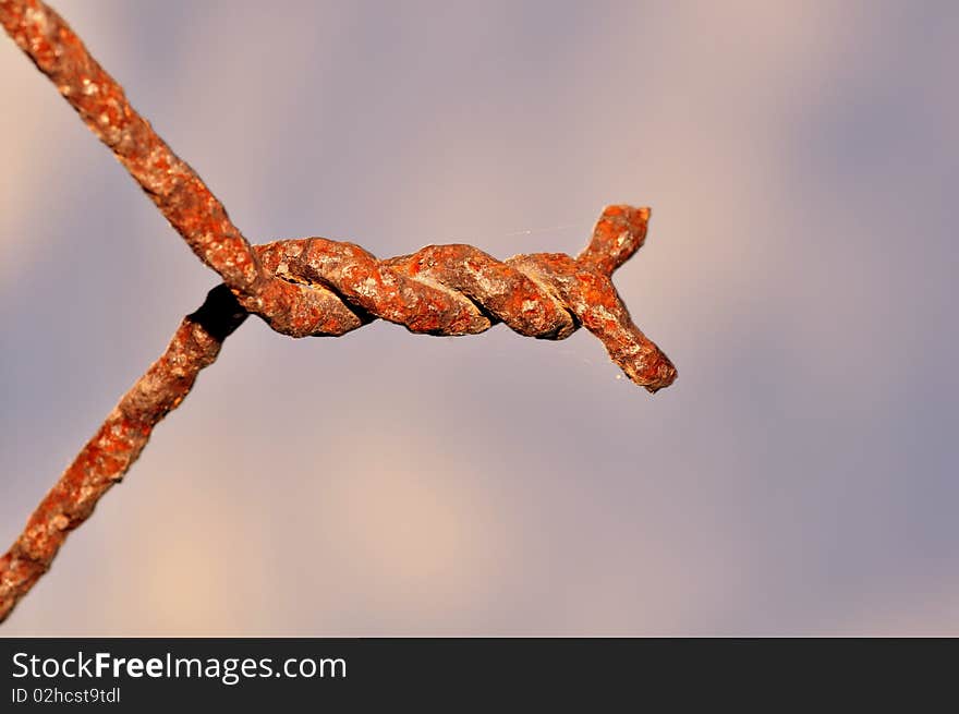 Barbed wire as a concept of Danger ahead. You can write something on the right side to make sense, according to your topic of interest.