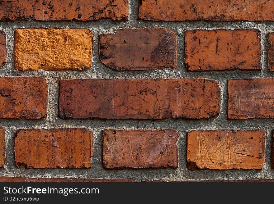 Vintage red brick wall texture