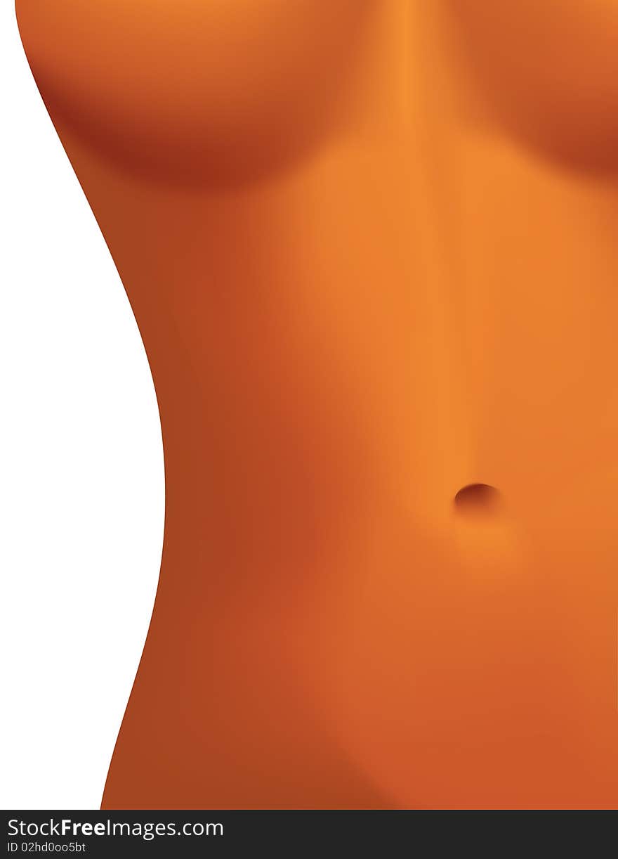 Perfect woman body, mesh illustration, AI file included