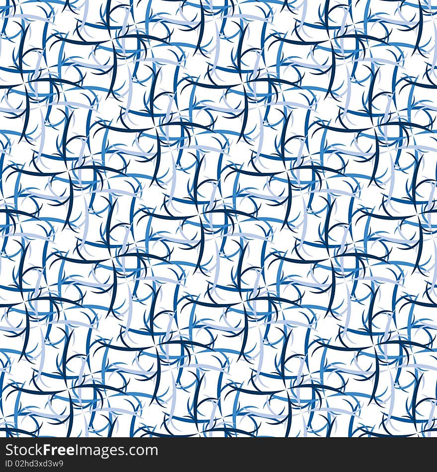 Seamless blue abstract swirl pattern. Seamless blue abstract swirl pattern