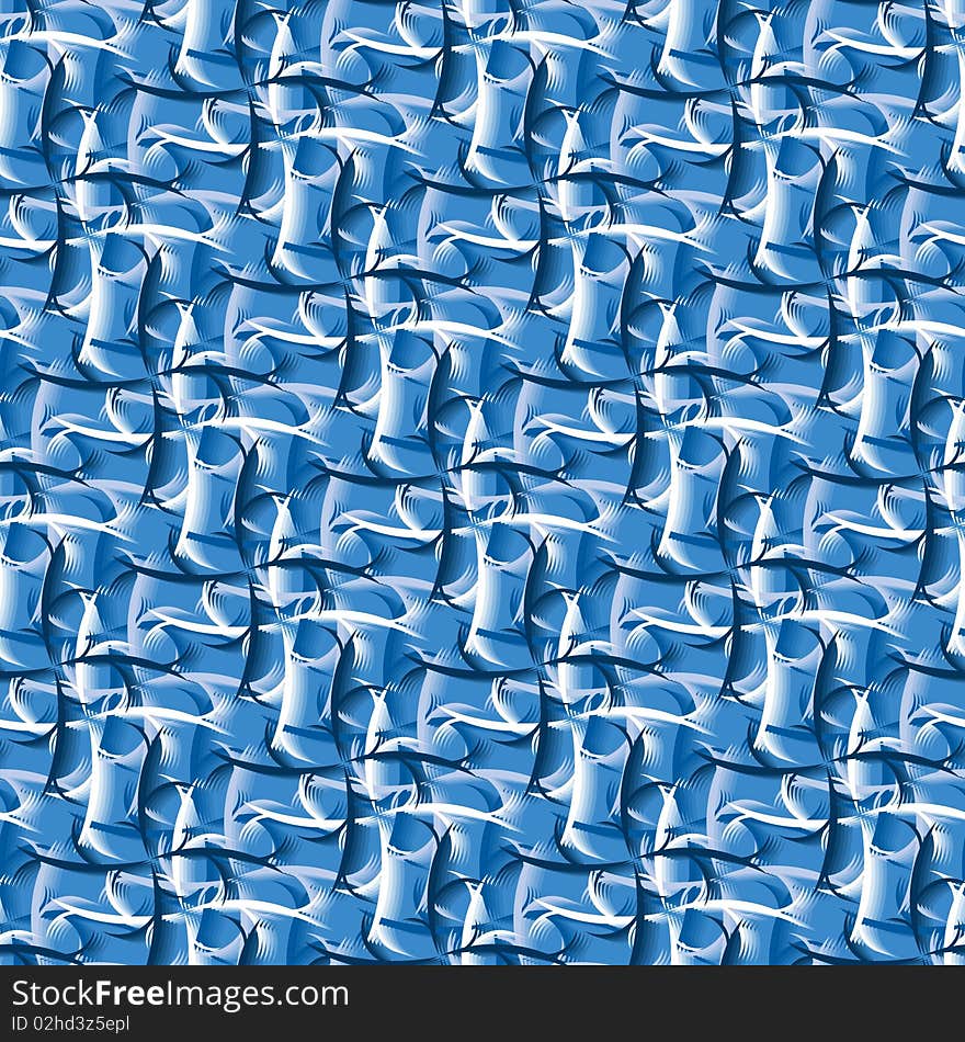Seamless blue abstract swirl pattern. Seamless blue abstract swirl pattern