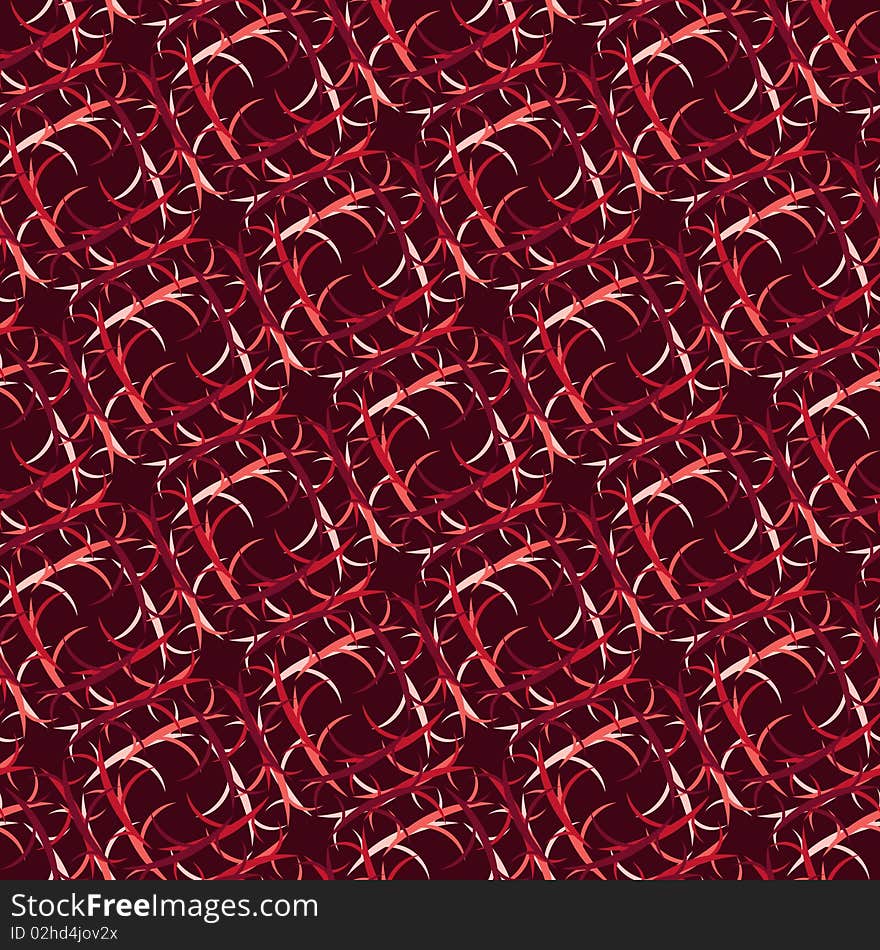 Seamless red abstract swirl pattern. Seamless red abstract swirl pattern