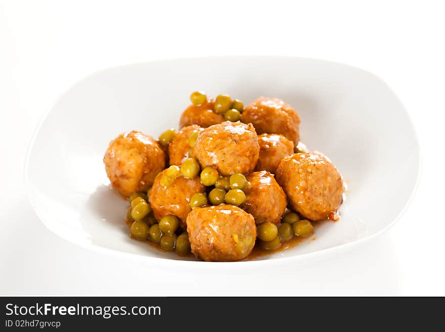 Meatballs With Green Peas