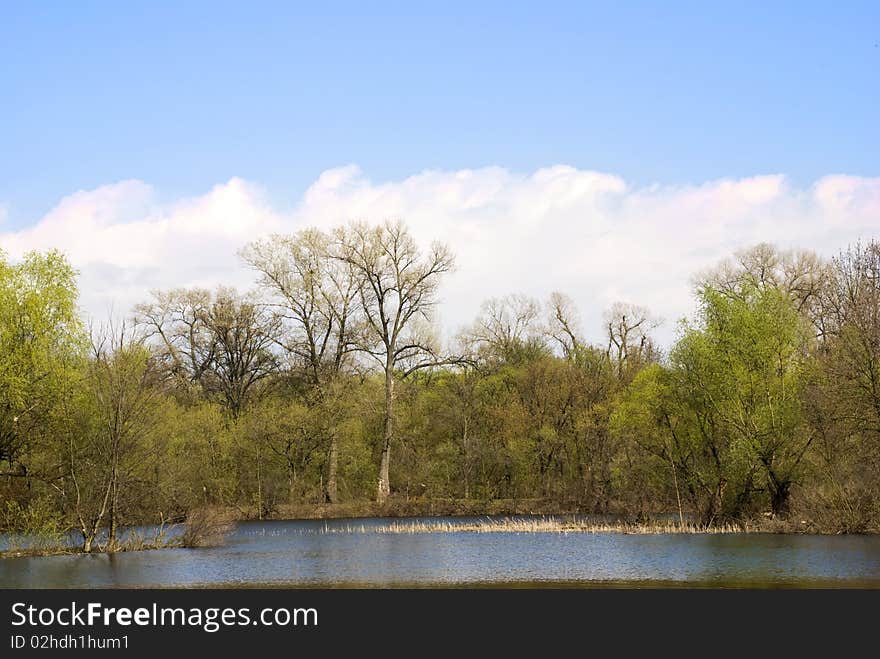 Dnieper River in the spring