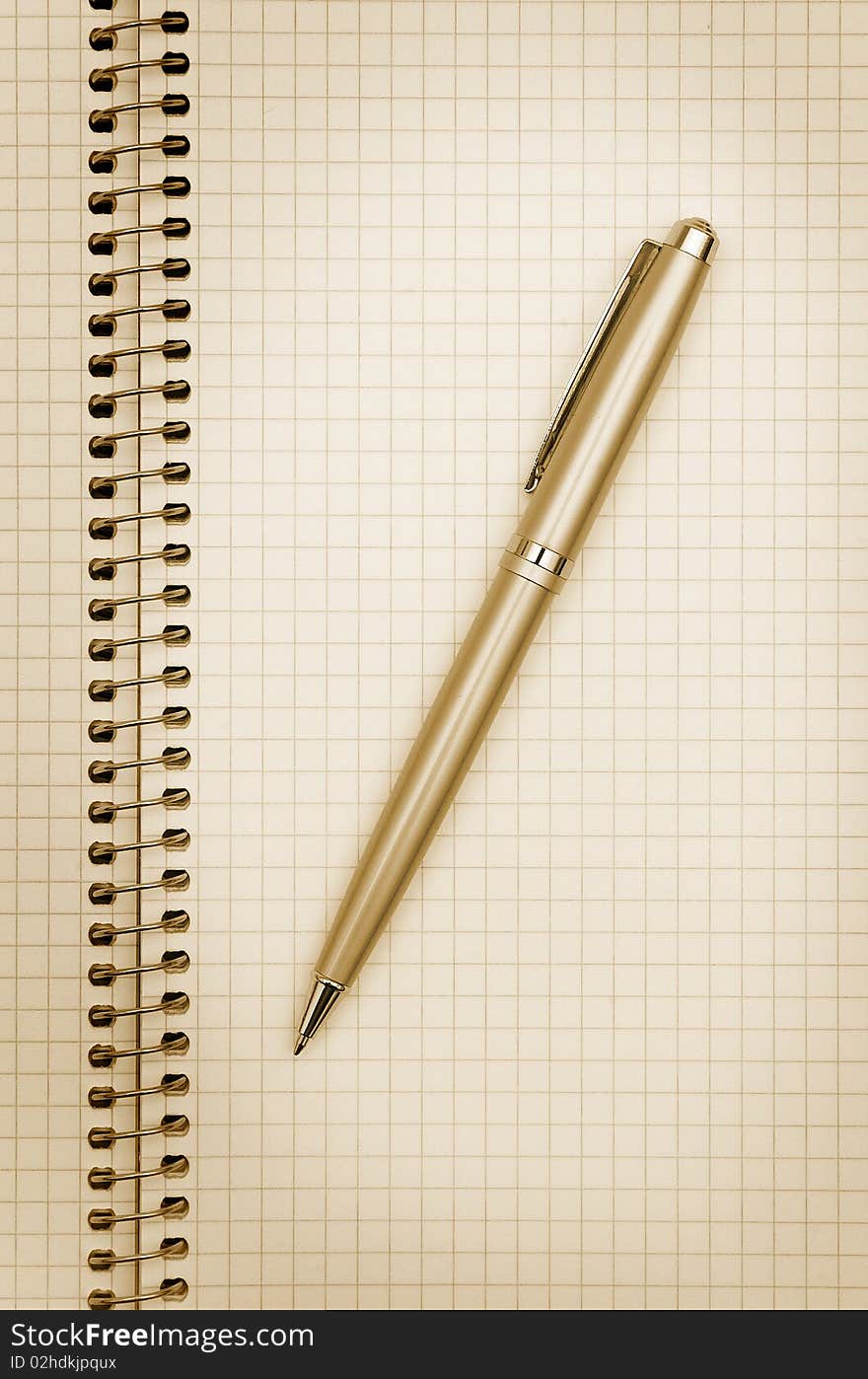 Notepad and pen