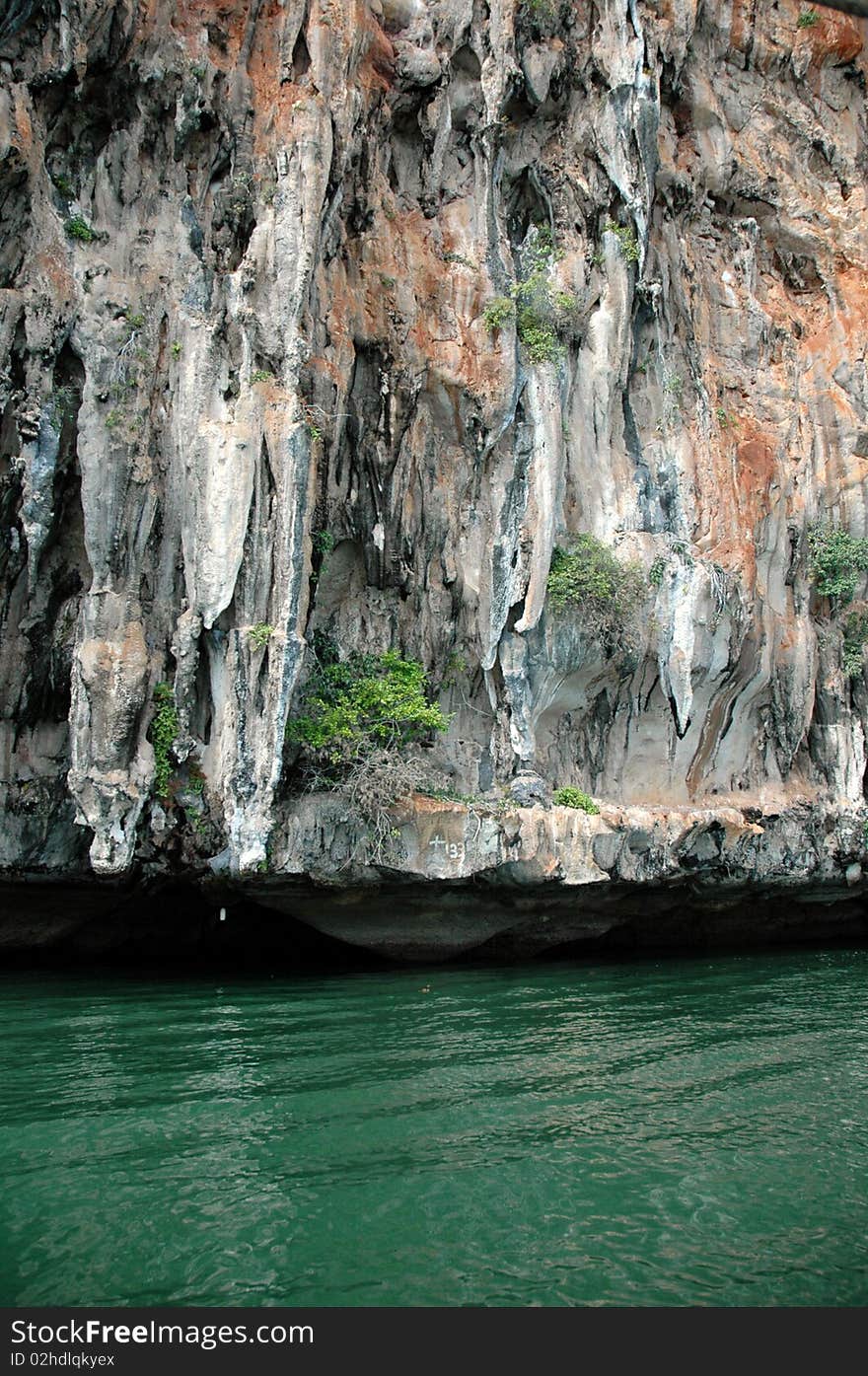 The sea cliffs, Sea green. The sea cliffs, Sea green.