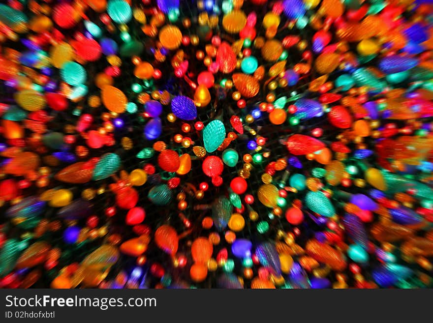 Zoom Blur Christmas Lights