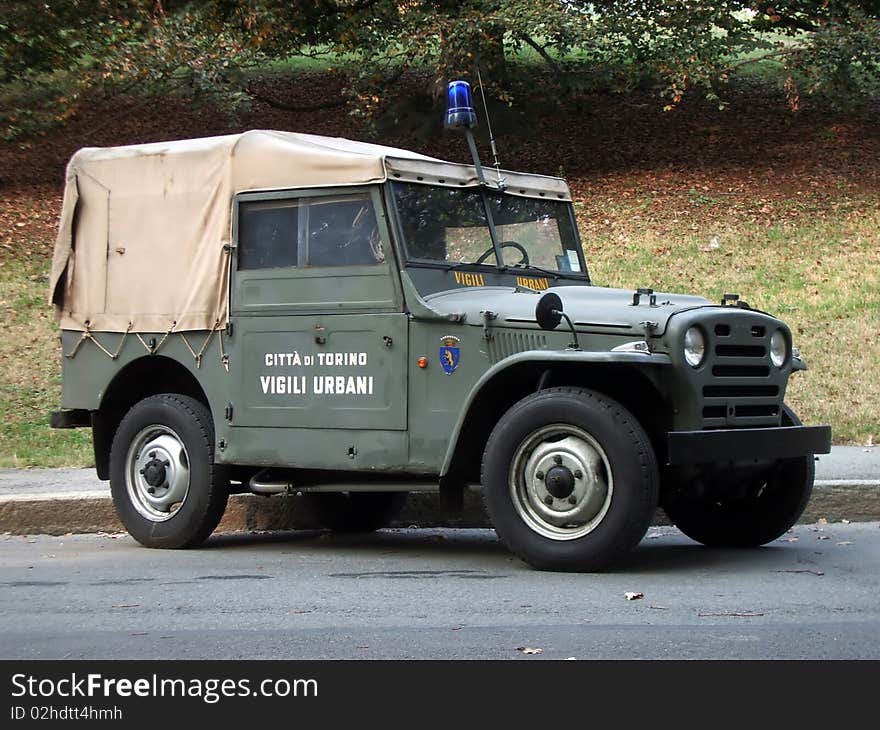 A Old Historical italian police car. A Old Historical italian police car