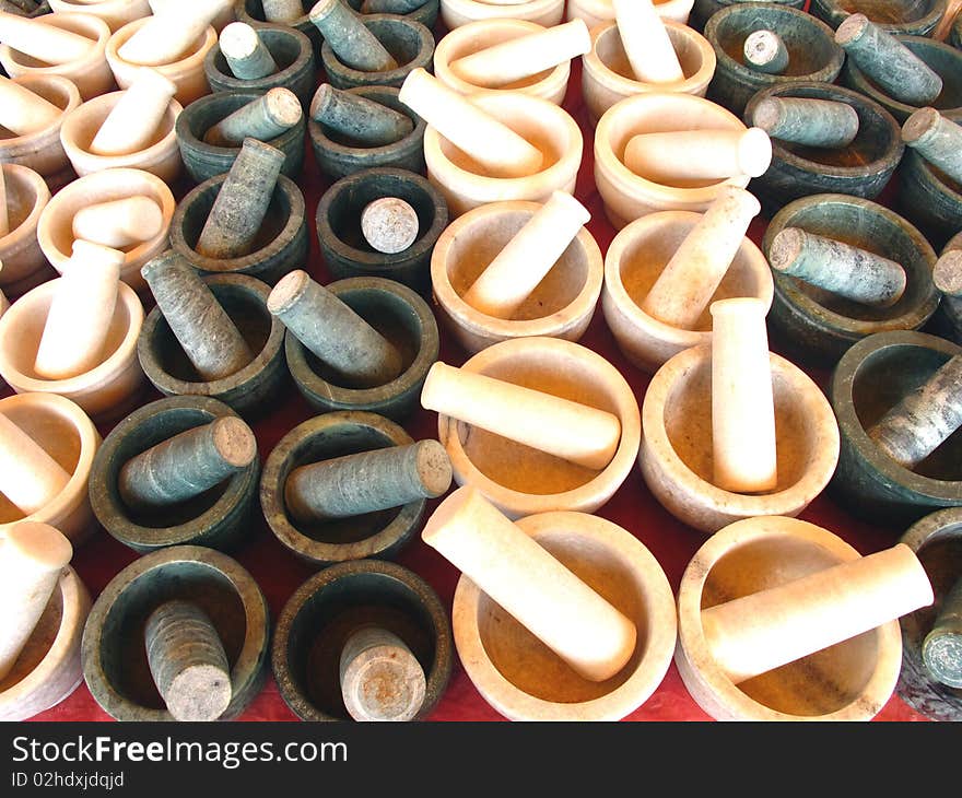 Marble Mortar And Pestle