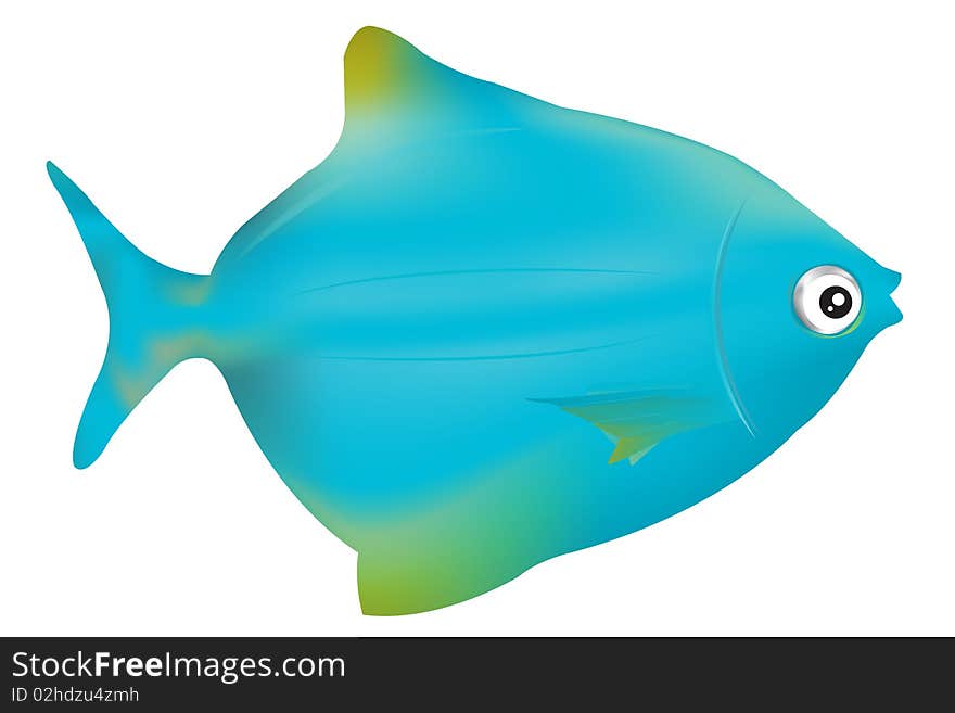 Blue Fish. Vector