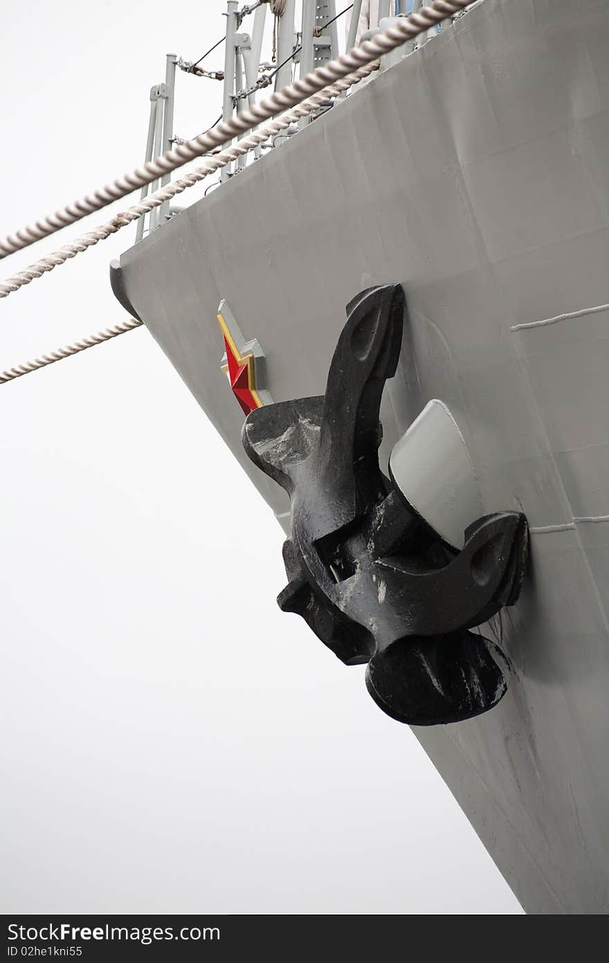 Anchor of russian military ship