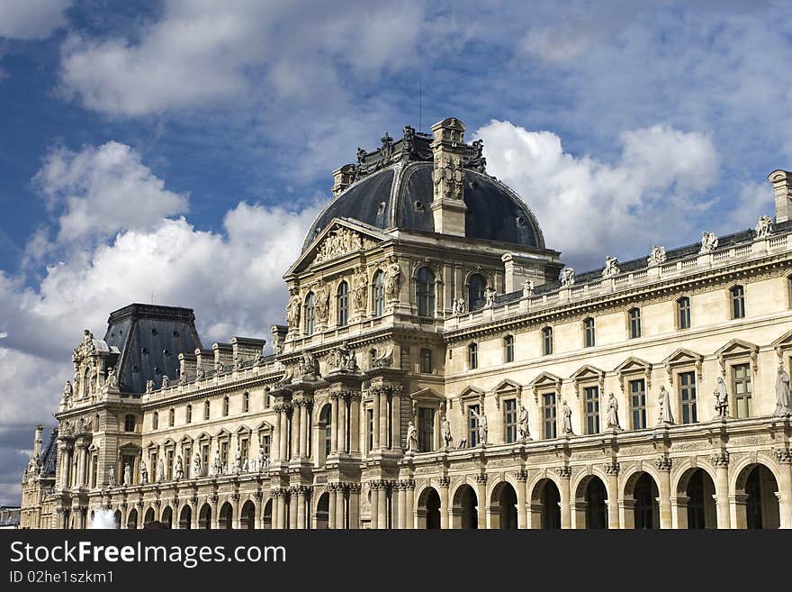 View of Louvre Museum