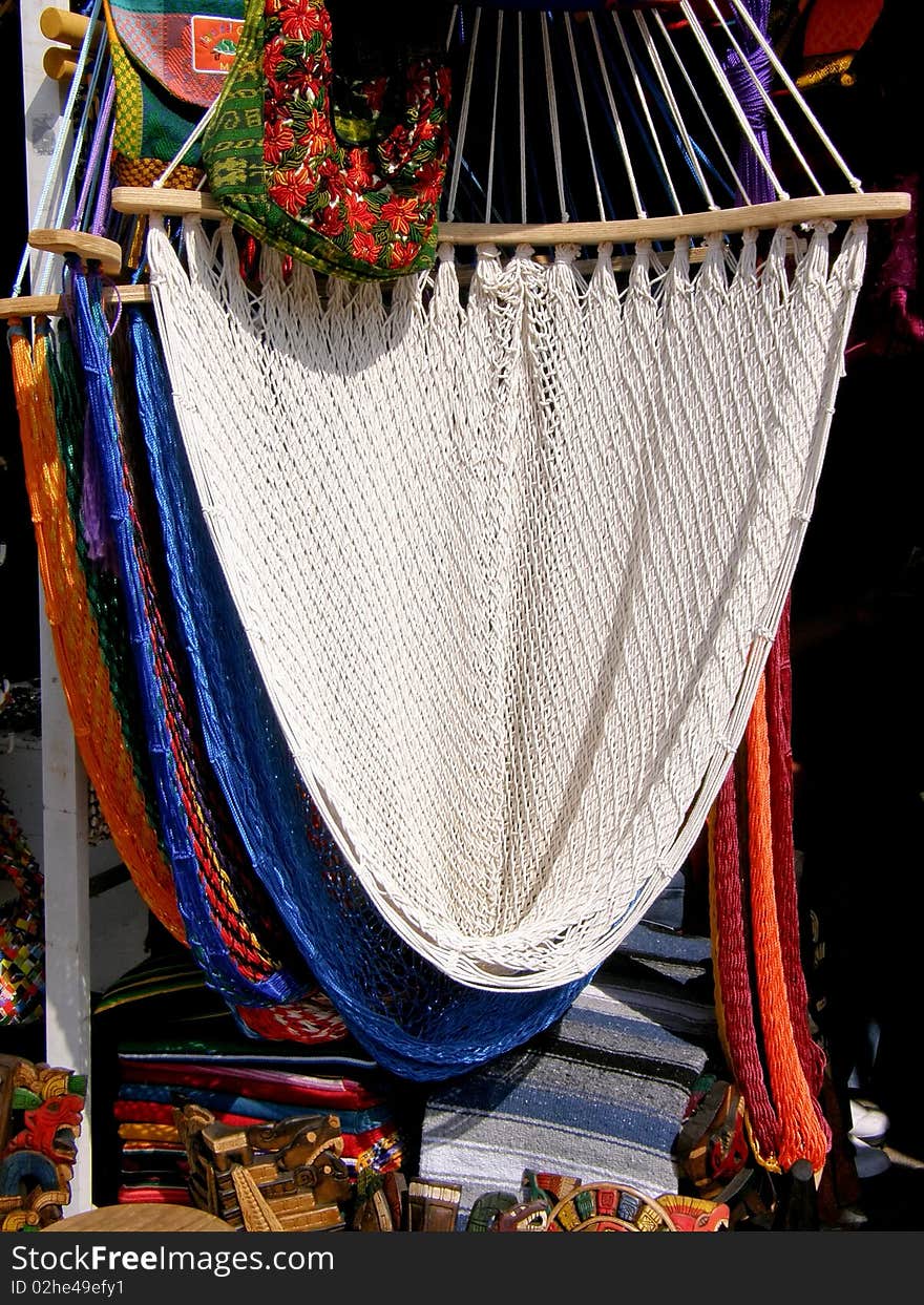 Hammocks in shop