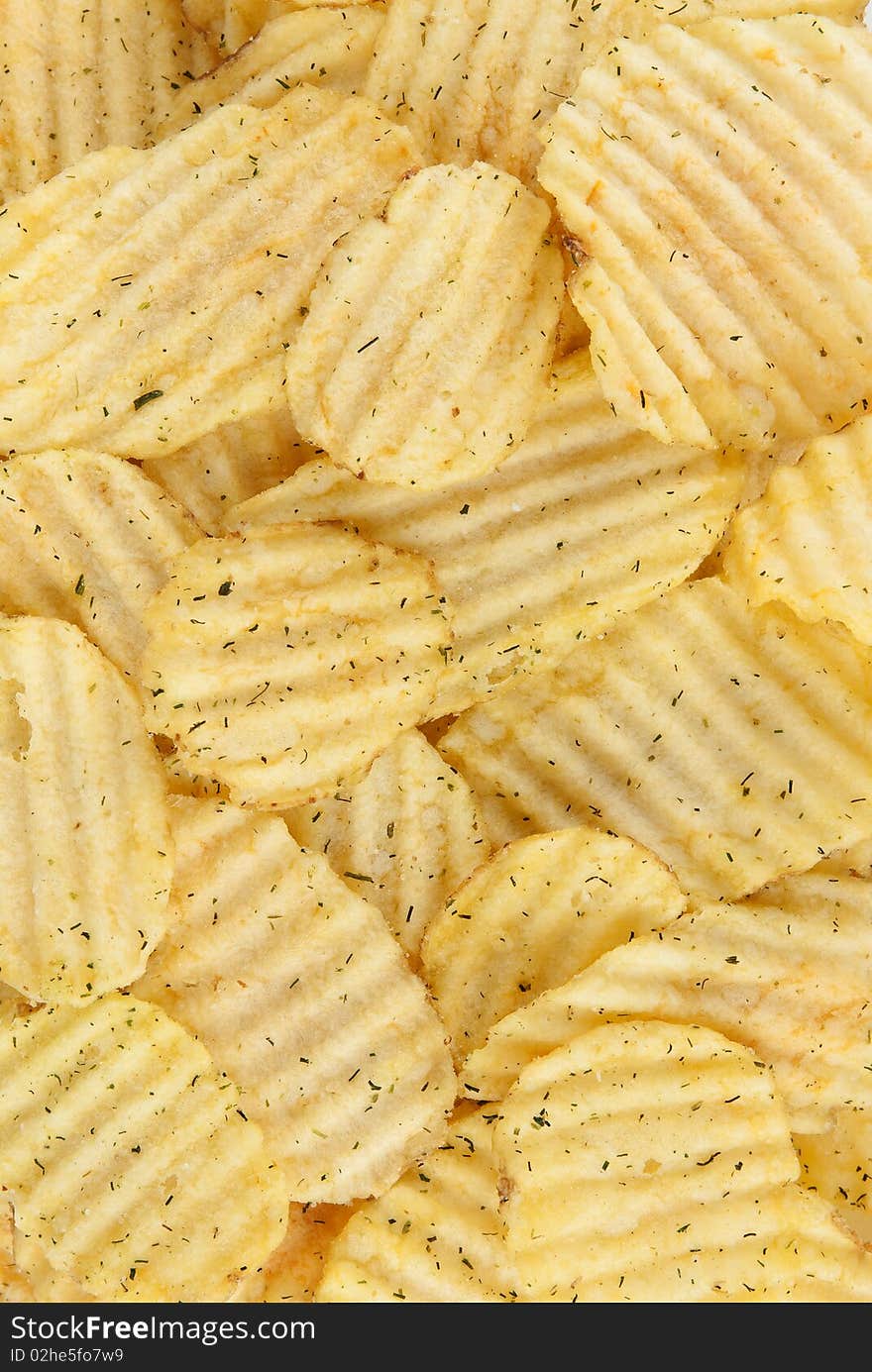 Potato chips background