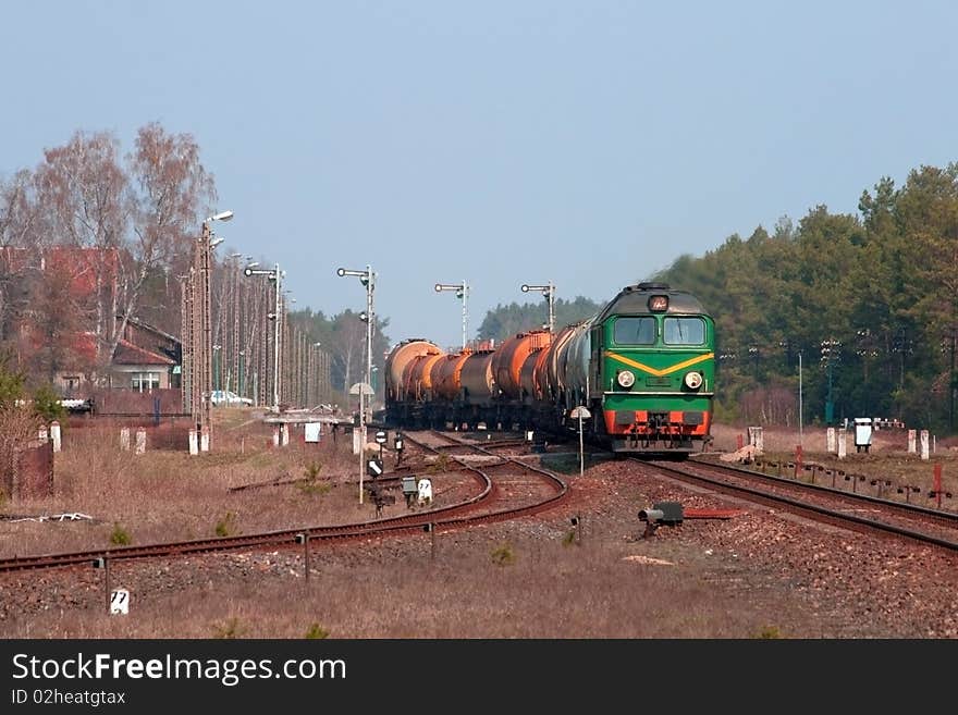 Freight diesel train