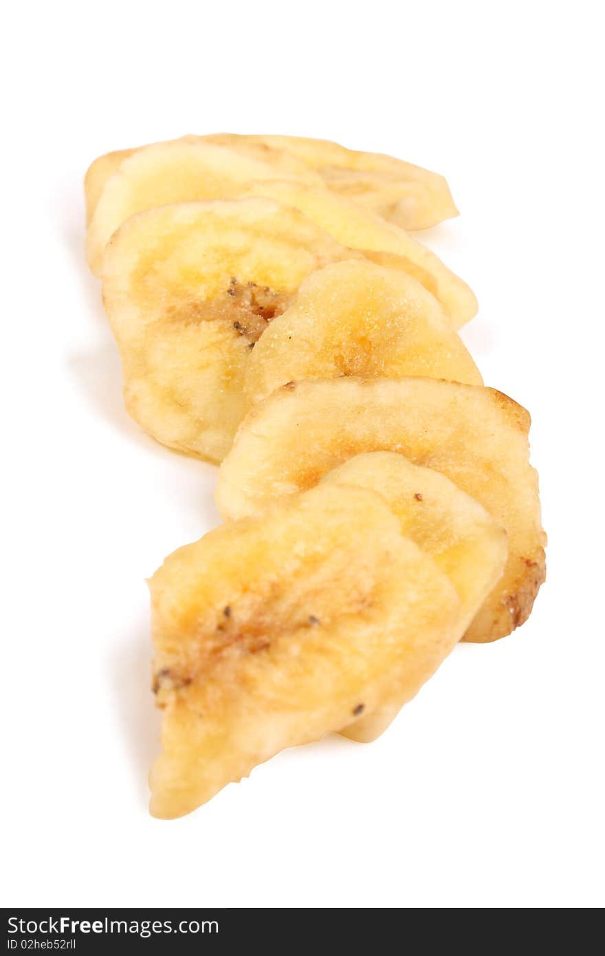 Sleced dried bananas