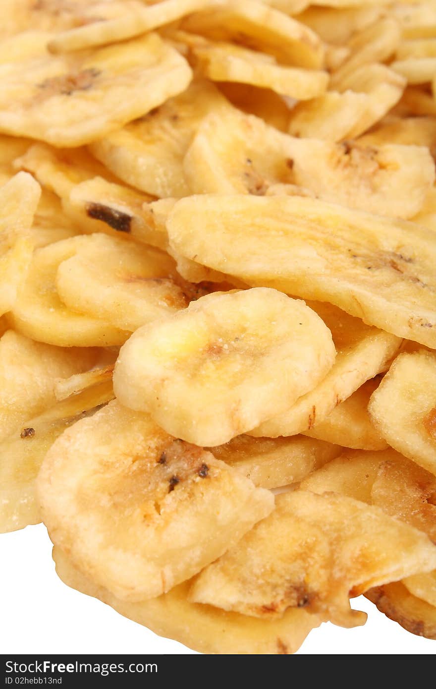 Sleced dried bananas