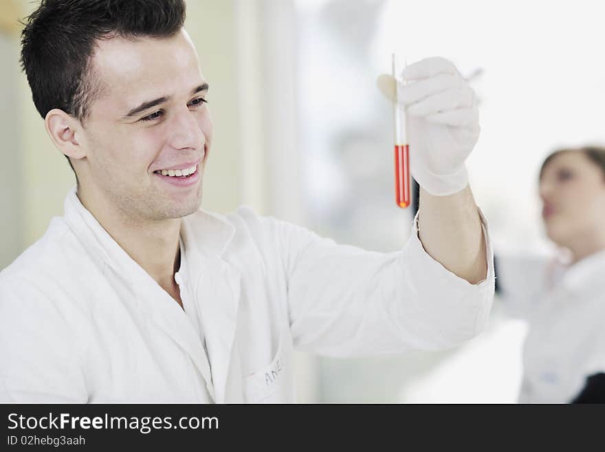 Young scientist in lab