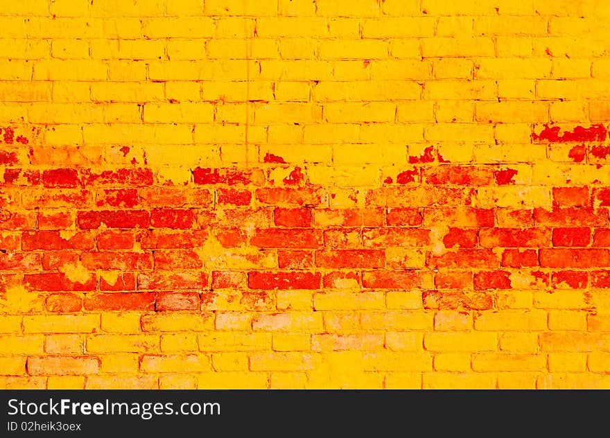 The fragment wall of brick close-up.