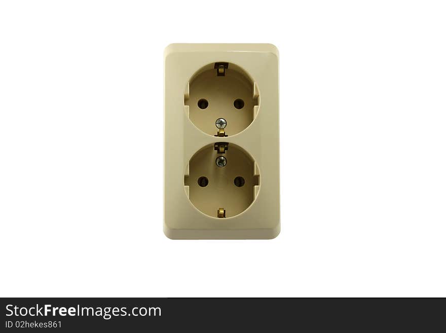 The new plastic socket on a white background. The new plastic socket on a white background