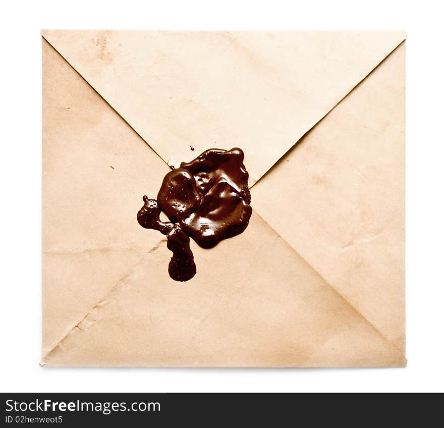 Envelope on white background for your illustrations