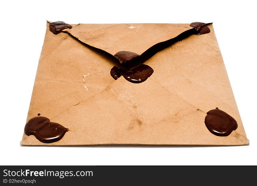 Envelope on white background