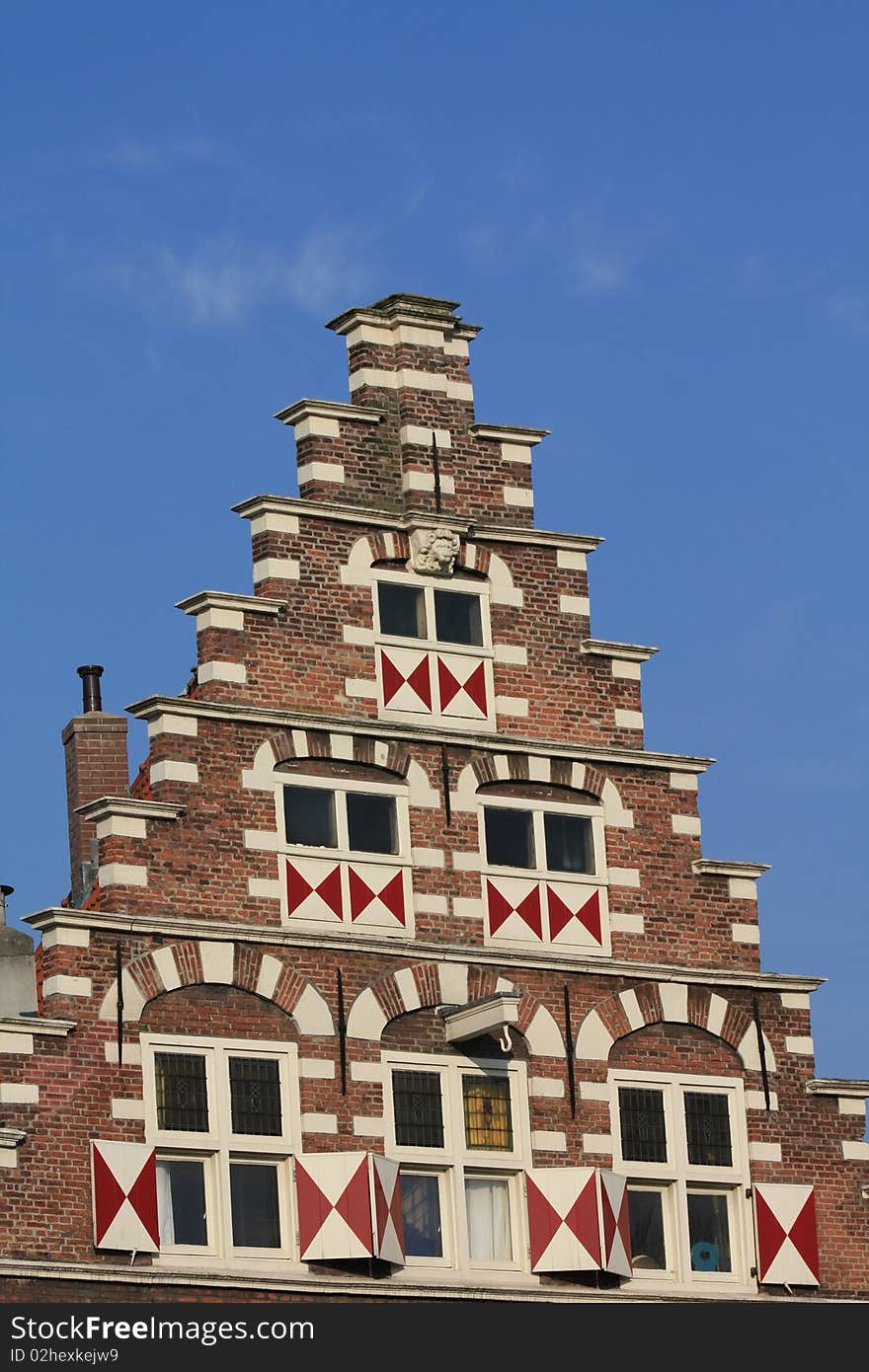 Traditional dutch crow stepped gable