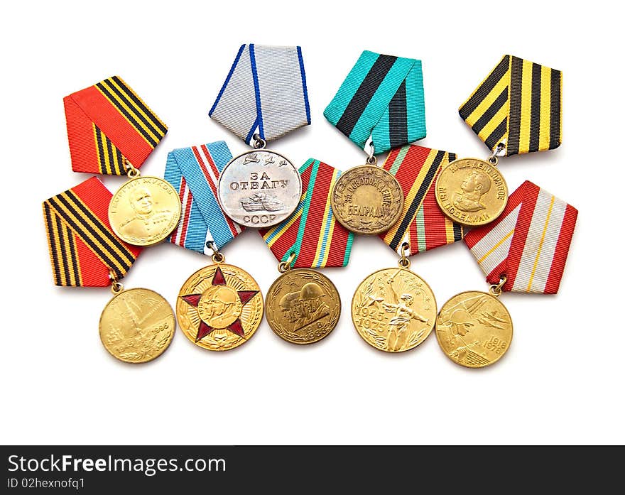 Collection of medals for participation in the Second World War