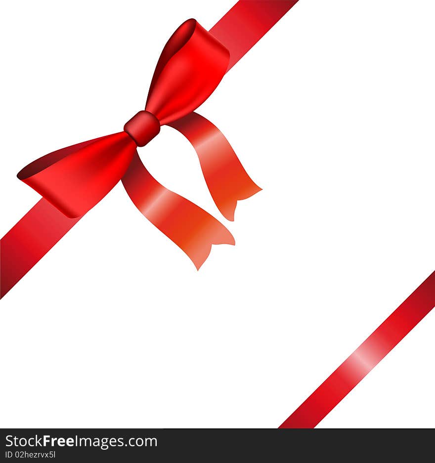 Vector bow and ribbon