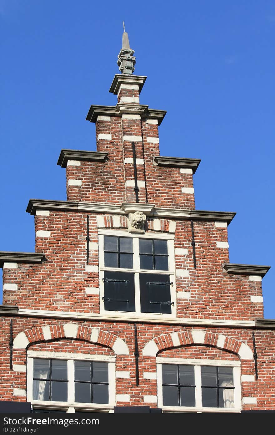 A tradition facade in Haarlem, the Netherlands. A tradition facade in Haarlem, the Netherlands