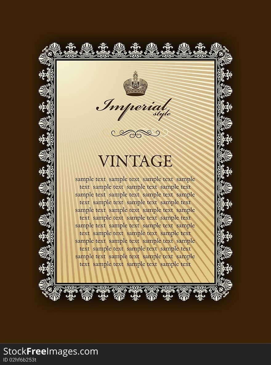 Imperial framework decorative vintage