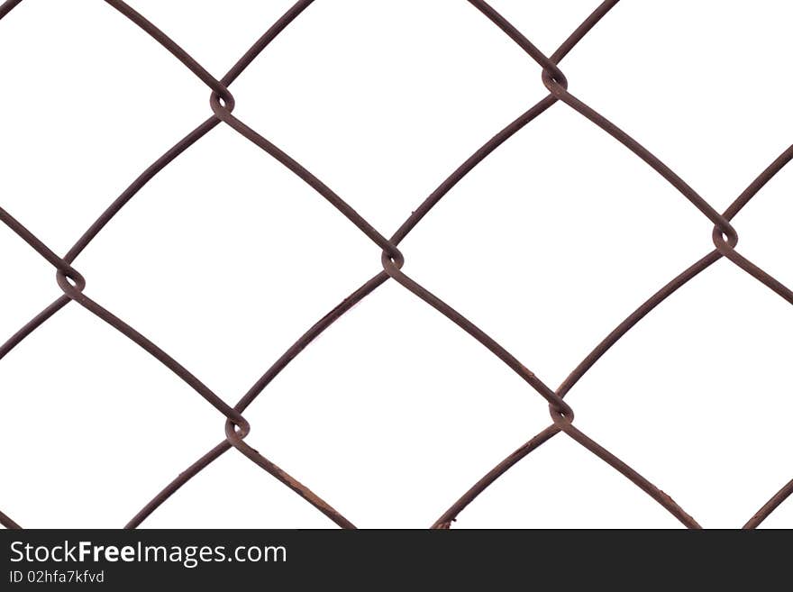 Metal net isolated on white