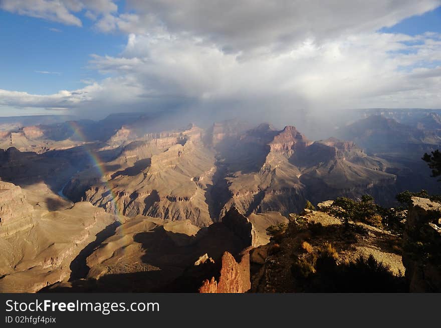 A Rainbow over Grand Canyon