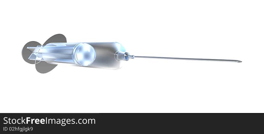 Syringe In Glass - 3d