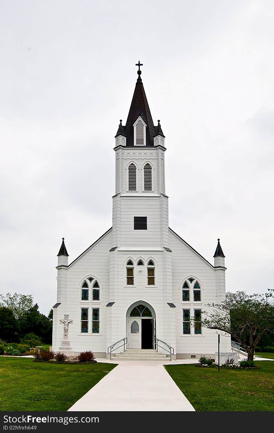 Historic Catholic Church in a rural setting. Historic Catholic Church in a rural setting.